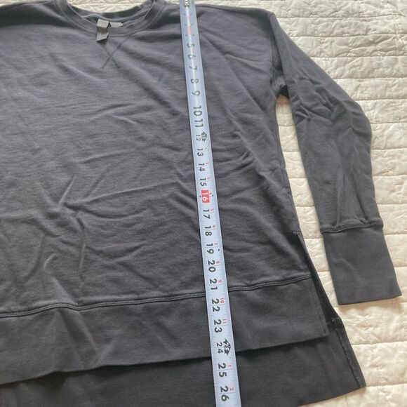 Sweaty Betty Soft Stretch Dark Grey Crew Sweatshirt with Finger holes Size 6 - Picture 5 of 7